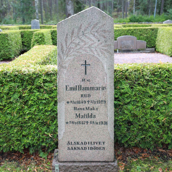 Emil och Matilda Hammarin i gruppen Värmland / Hammarö / Södra Kyrkogården hos Kyrkogårdsvandring (010406ABC-R)