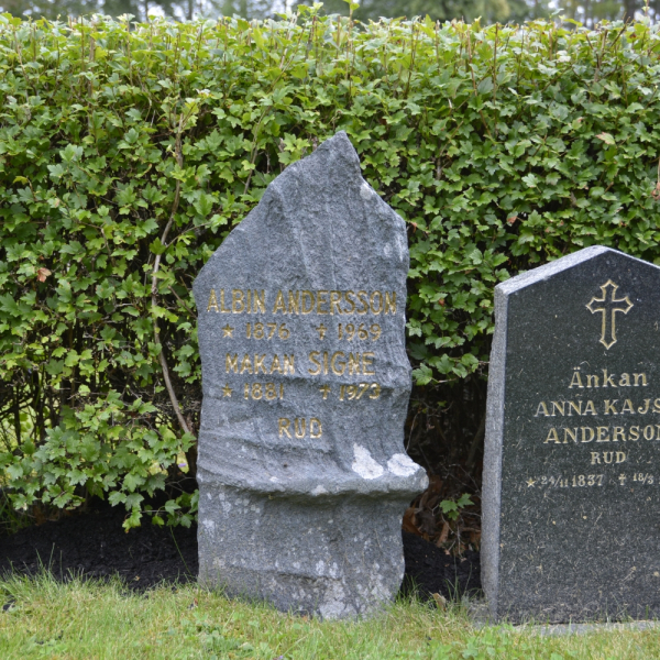 Albin och Signe Andersson i gruppen Vrmland / Hammar / Sdra Kyrkogrden hos Kyrkogrdsvandring (010561A-R)