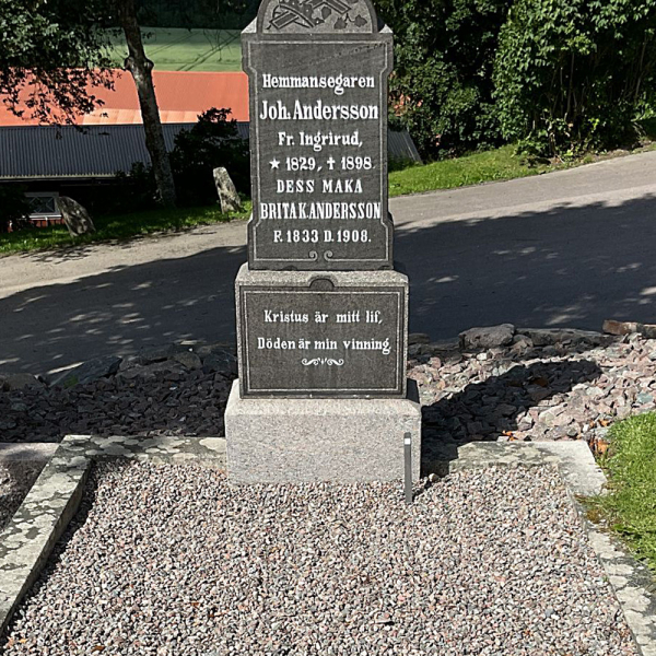 Johannes och Brita Kajsa Andersson             i gruppen Vrmland / Sffle / Bro kyrkogrd hos Kyrkogrdsvandring (030281R)