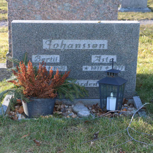 Bertil och Asta Johansson i gruppen Värmland / Säffle / Botilsäter kyrkogård hos Kyrkogårdsvandring (040370-71R)