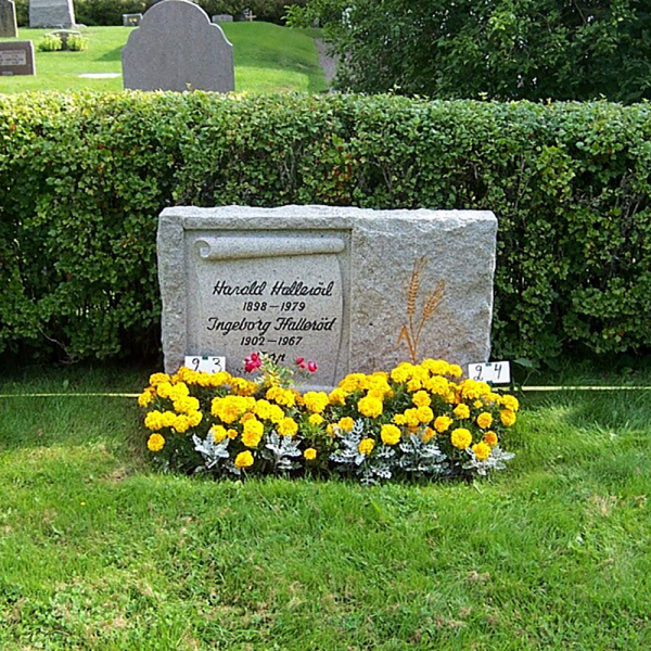 Harald och Ingeborg Halleröd i gruppen Värmland / Säffle / Millesvik kyrkogård hos Kyrkogårdsvandring (060522-23R)