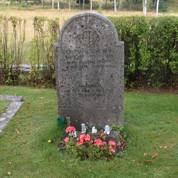 Gustaf Lindbergs familjegrav i gruppen Värmland / Säffle / Eskilsäter kyrkogård hos Kyrkogårdsvandring (07012-3R)