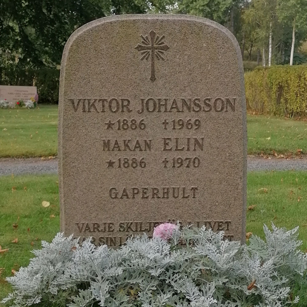 Elin och Viktor Johansson i gruppen Vrmland / Sffle / Eskilster kyrkogrd hos Kyrkogrdsvandring (0702172-173R)