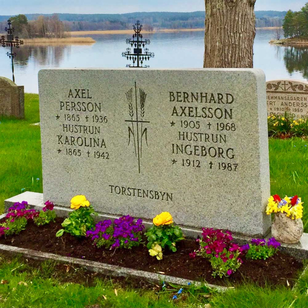 Ingeborg och Bernhard Axelsson i gruppen Vrmland / Sffle / Kila kyrkogrd hos Kyrkogrdsvandring (100273R)