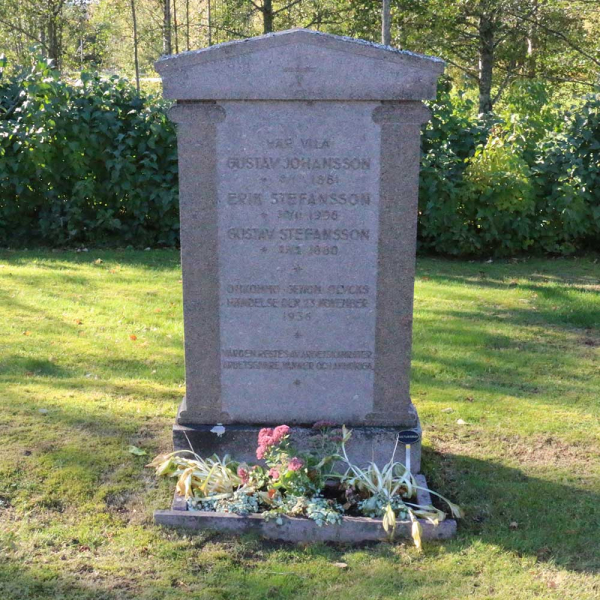 Gustav Johansson Gustav & Erik Stefansson i gruppen Värmland / Säffle / Svanskog kyrkogård hos Kyrkogårdsvandring (110169R)