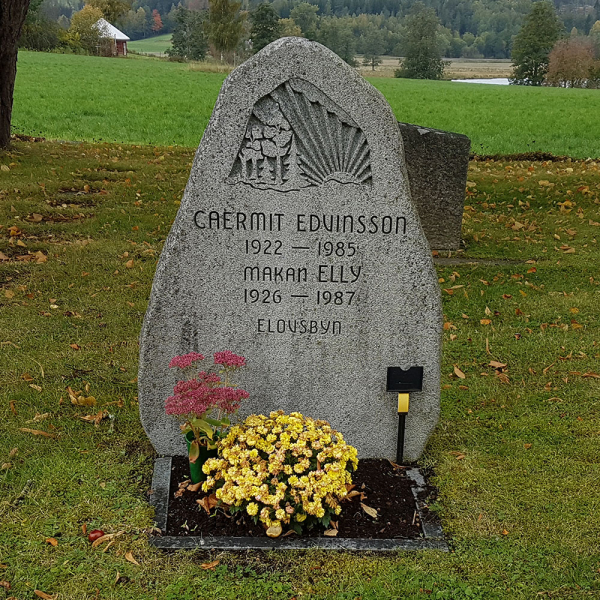 Elly och Caermit Edvinsson i gruppen Värmland / Säffle / Långserud kyrkogård hos Kyrkogårdsvandring (120314R)