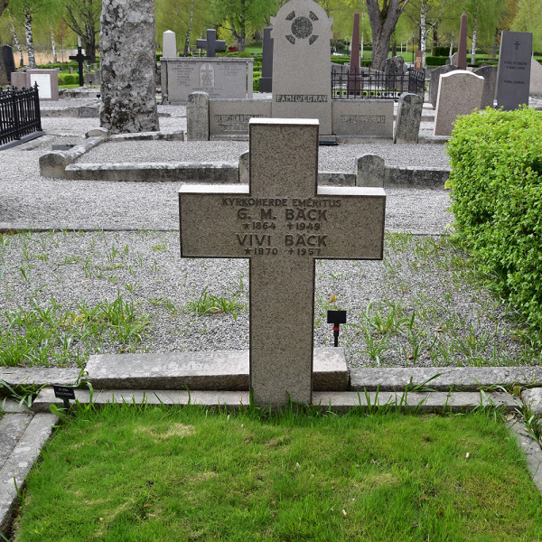 Gustaf Magnus Bäck i gruppen Värmland / Arvika / Arvika kyrkogård hos Kyrkogårdsvandring (210A00164)