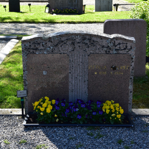 Adolf Holmer i gruppen Värmland / Arvika / Arvika kyrkogård hos Kyrkogårdsvandring (210F0227_0228)