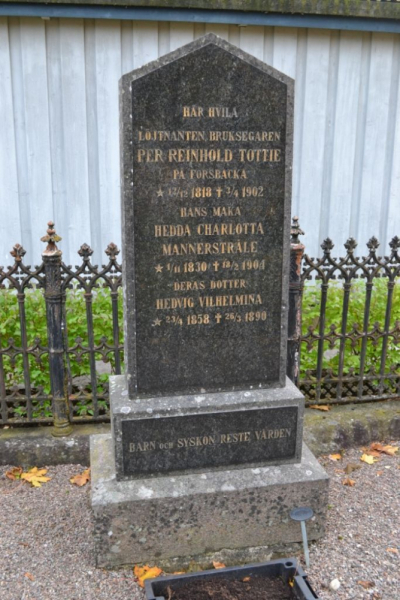 Per Reinhold Tottie Familjegrav i gruppen Dalsland / Åmål / Mo kyrkogård hos Kyrkogårdsvandring (amal04940034-37)
