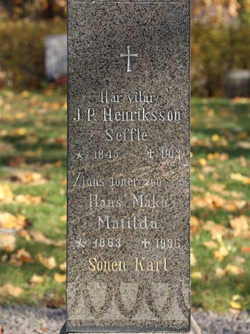 Jan Petter Henrikssons familjegrav