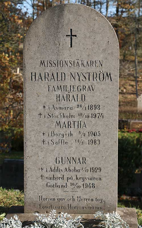 Harald Nystr�ms familjegrav 